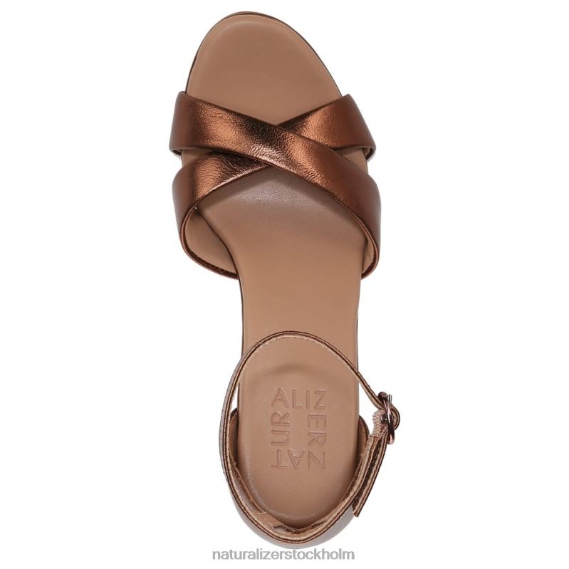 lizbeth klänning sandal mörkt kopparmetallic läder 444DB222 sandaler | Naturalizer kvinnor