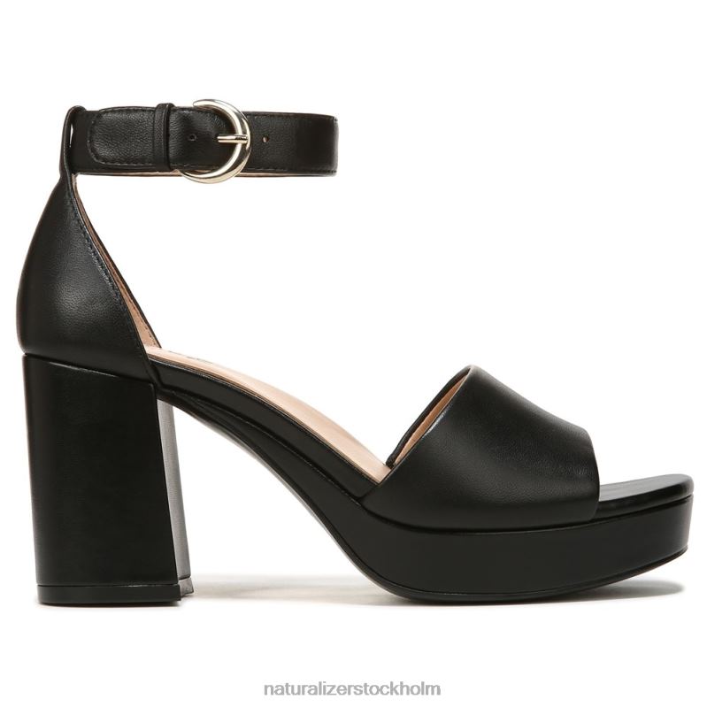 pearlyn klänning sandal svart läder 444DB341 sandaler | Naturalizer kvinnor