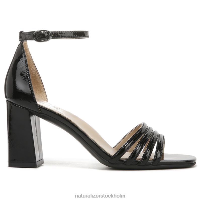 sedan klänning sandal svart läder 444DB680 sandaler | Naturalizer kvinnor