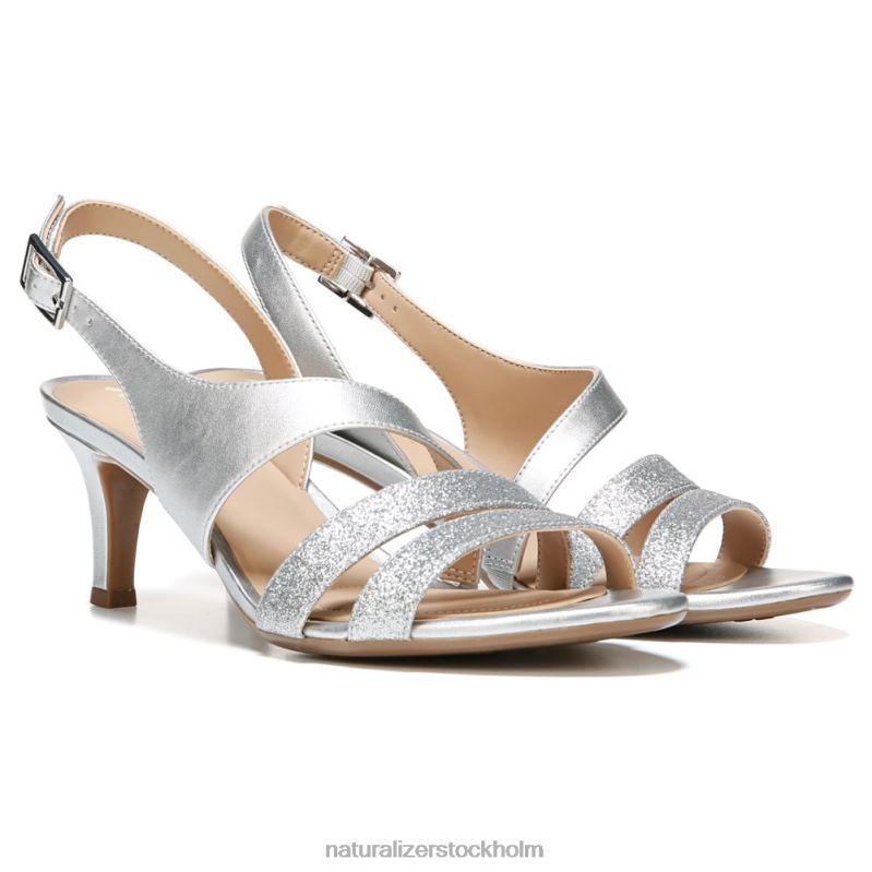taimi klänning sandal silver/glitter syntet 444DB503 sandaler | Naturalizer kvinnor