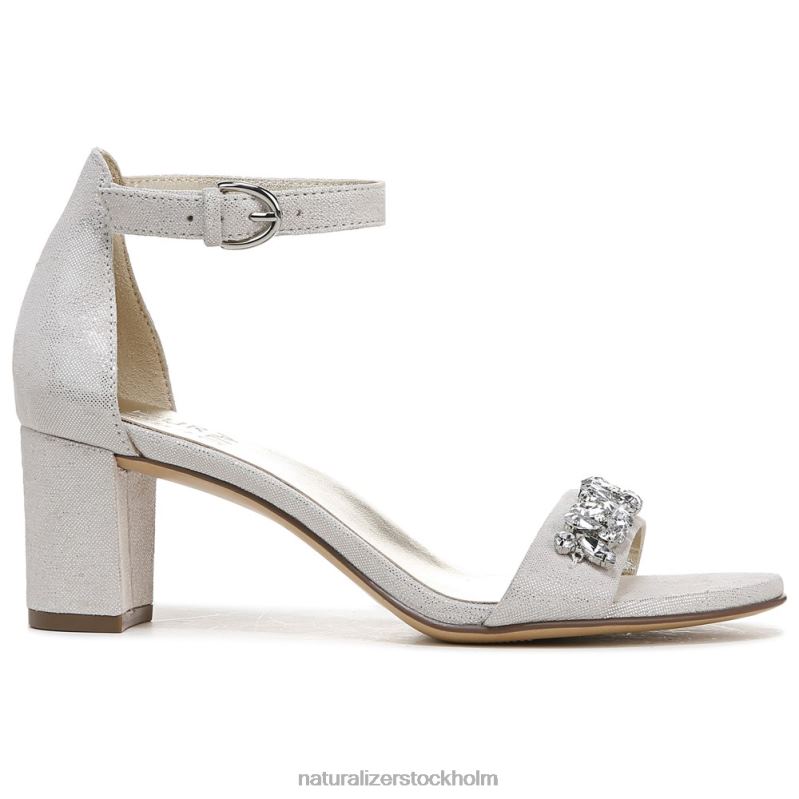vera 2 klänning sandal silver läder 444DB609 sandaler | Naturalizer kvinnor