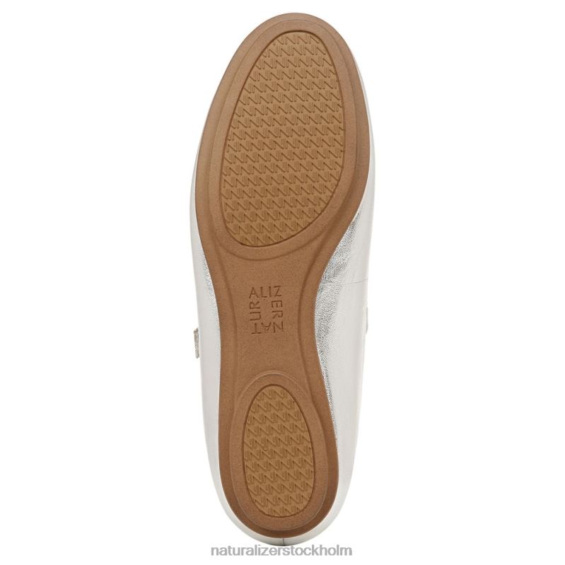 Maxwell Mary Jane platt silver läder 444DB49 lägenheter | Naturalizer kvinnor