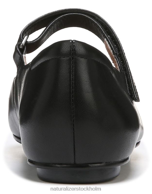 Maxwell Mary Jane platt svart läder 444DB51 lägenheter | Naturalizer kvinnor