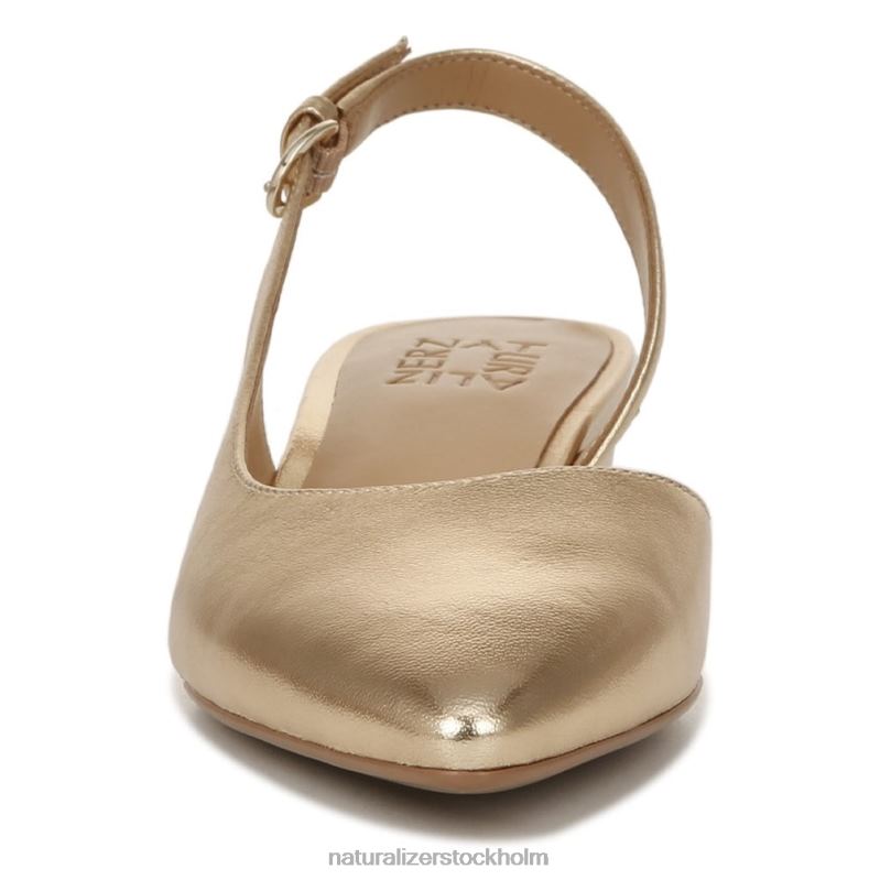 banker spetsiga tå platt mörkt guld läder 444DB87 lägenheter | Naturalizer kvinnor