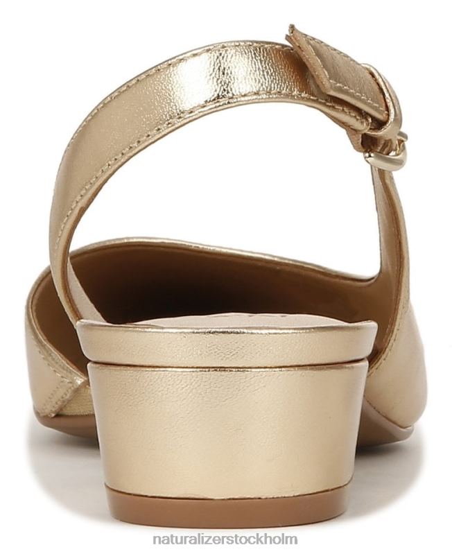 banker spetsiga tå platt mörkt guld läder 444DB87 lägenheter | Naturalizer kvinnor