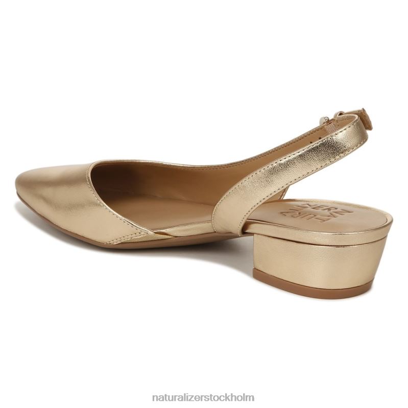 banker spetsiga tå platt mörkt guld läder 444DB87 lägenheter | Naturalizer kvinnor