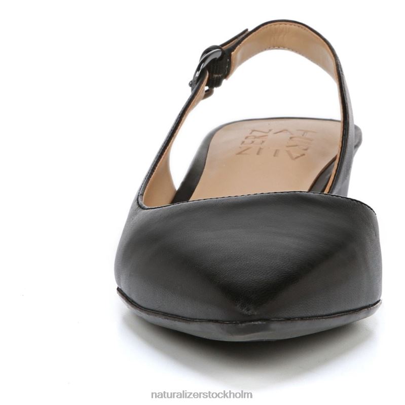 banker spetsiga tå platt svart läder 444DB82 lägenheter | Naturalizer kvinnor