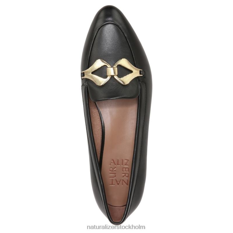 leala platt svart läder 444DB325 lägenheter | Naturalizer kvinnor