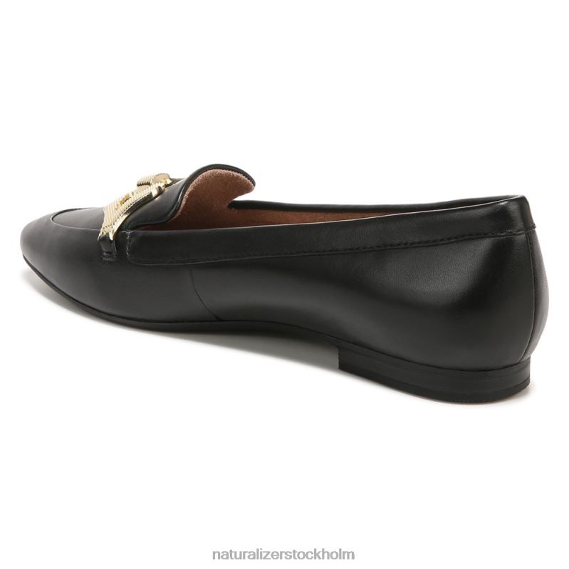 leala platt svart läder 444DB325 lägenheter | Naturalizer kvinnor