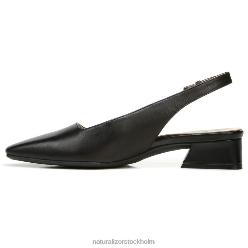 lesley klänning platt svart läder 444DB588 lägenheter | Naturalizer kvinnor