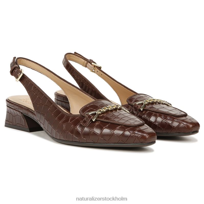 lindsey slingback platt bruno brunt läder 444DB58 lägenheter | Naturalizer kvinnor