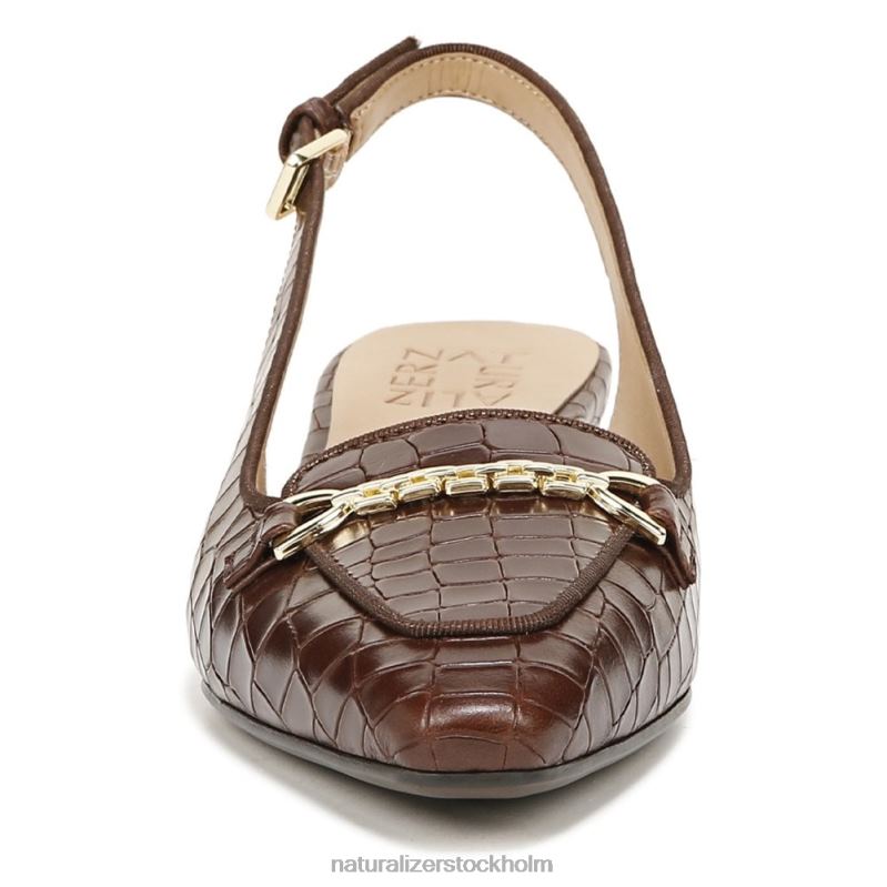 lindsey slingback platt bruno brunt läder 444DB58 lägenheter | Naturalizer kvinnor