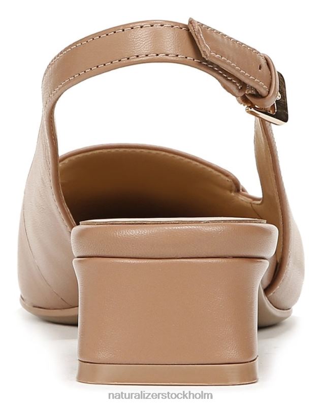 lindsey slingback platt hasselnötsbrunt läder 444DB56 lägenheter | Naturalizer kvinnor