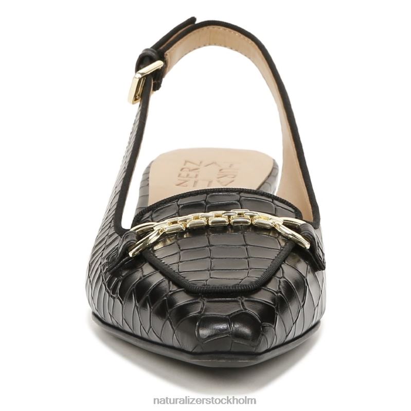 lindsey slingback platt svart läder 444DB57 lägenheter | Naturalizer kvinnor