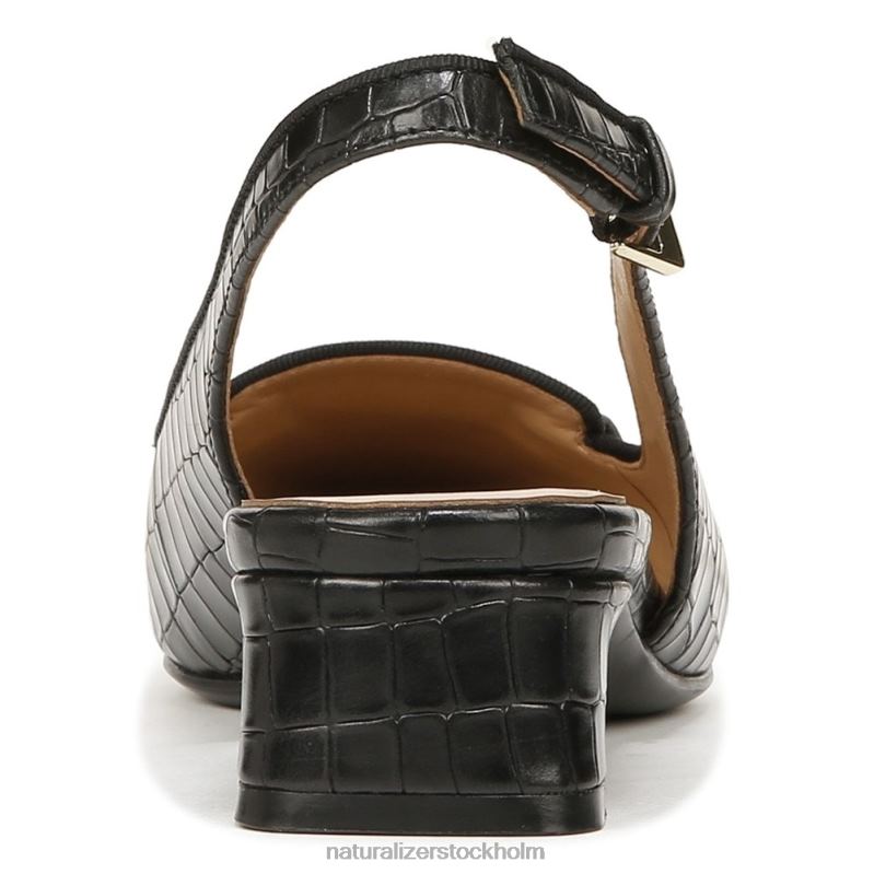 lindsey slingback platt svart läder 444DB57 lägenheter | Naturalizer kvinnor