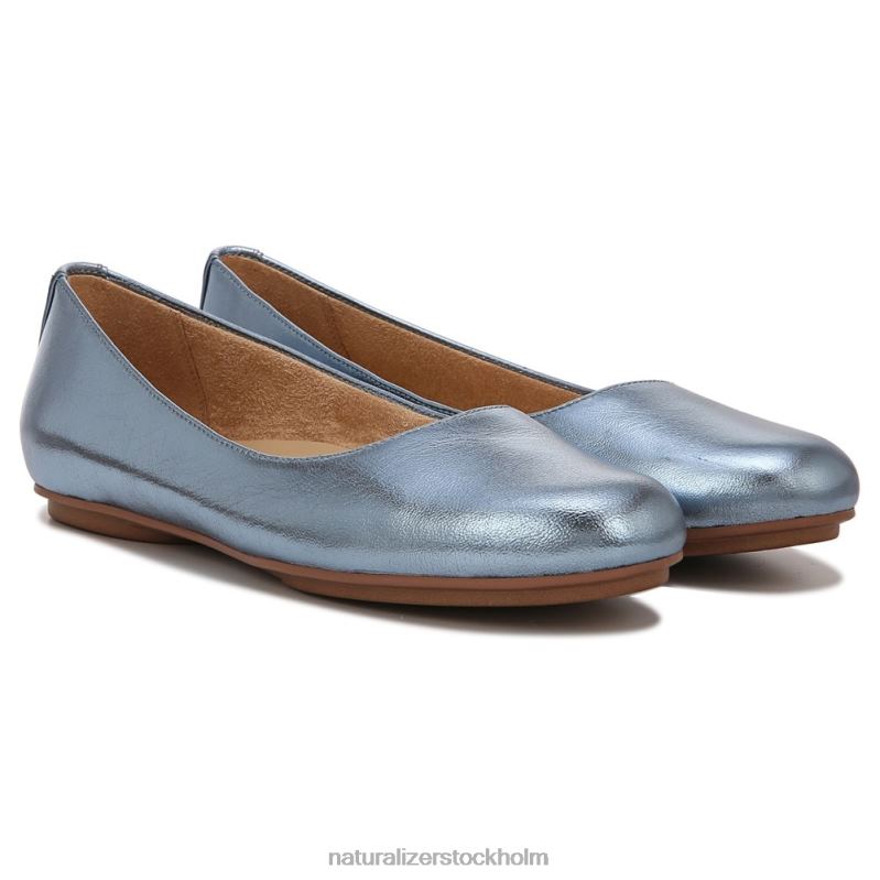 maxwell balett platt ocean air blått läder 444DB190 lägenheter | Naturalizer kvinnor