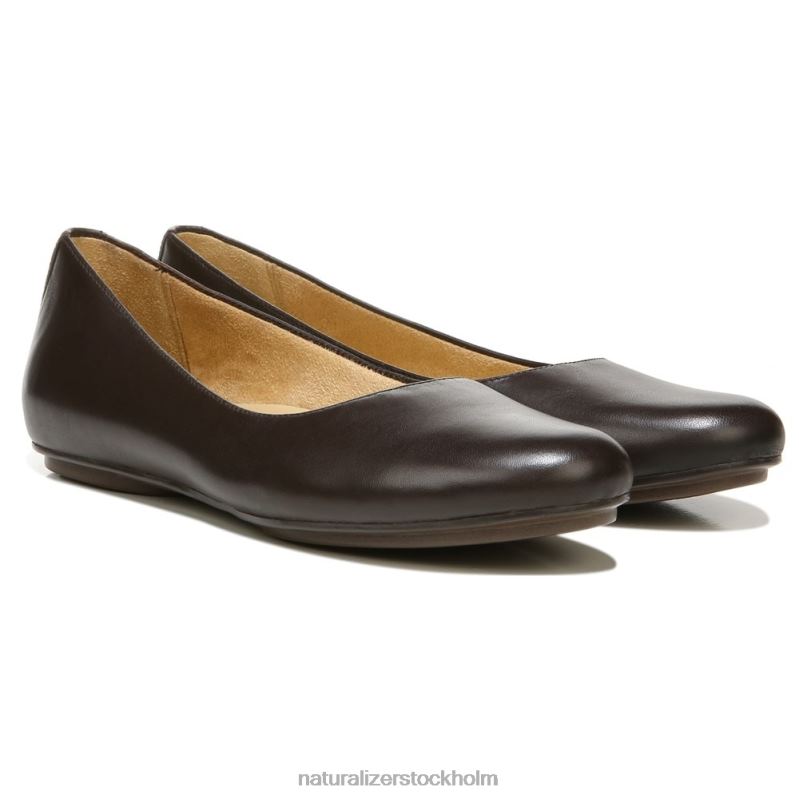 maxwell balett platt skogsbrunt läder 444DB180 lägenheter | Naturalizer kvinnor