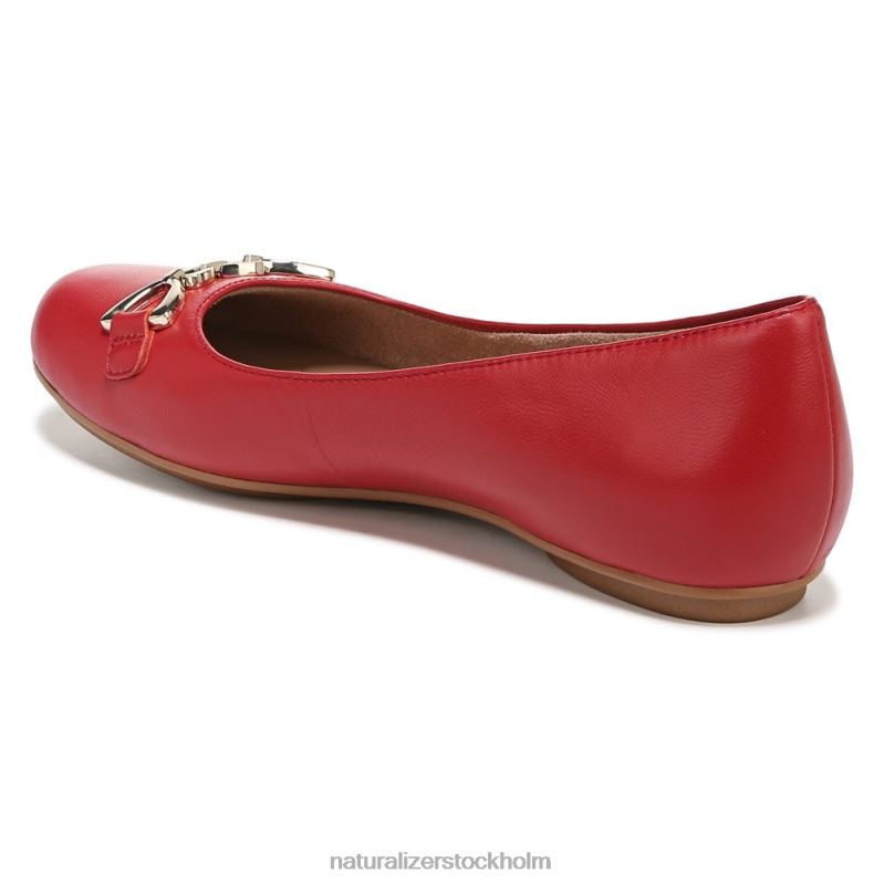 maxwell lite platt karmosinröd läder 444DB55 lägenheter | Naturalizer kvinnor