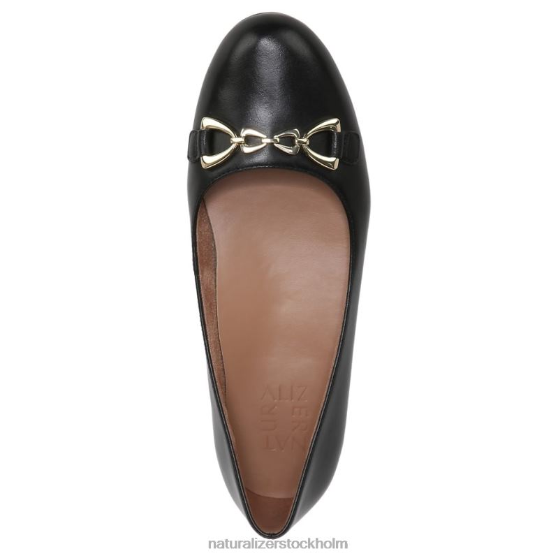 maxwell lite platt svart läder 444DB54 lägenheter | Naturalizer kvinnor