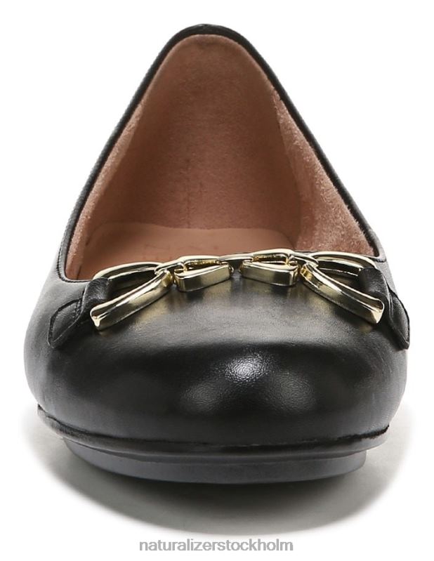 maxwell lite platt svart läder 444DB54 lägenheter | Naturalizer kvinnor