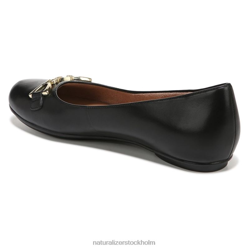 maxwell lite platt svart läder 444DB54 lägenheter | Naturalizer kvinnor