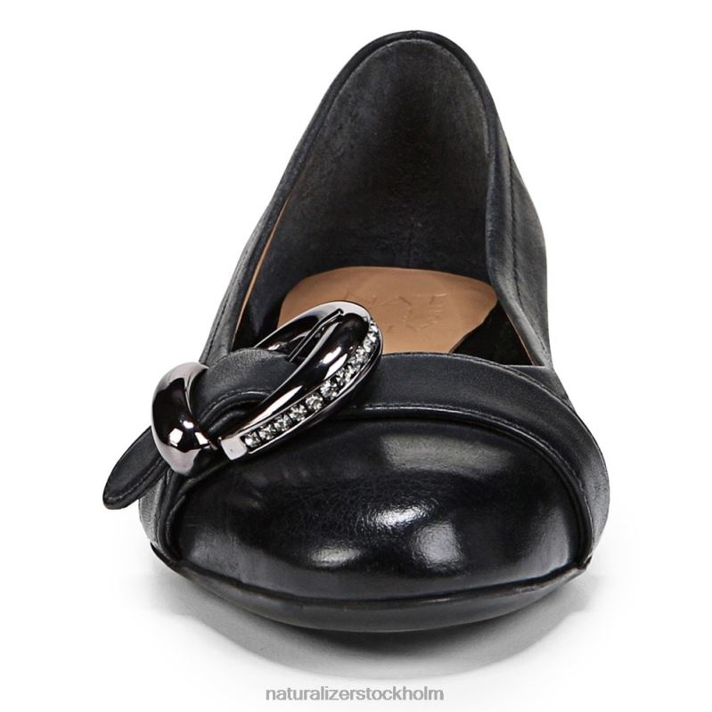 polly platt svart läder 444DB530 lägenheter | Naturalizer kvinnor