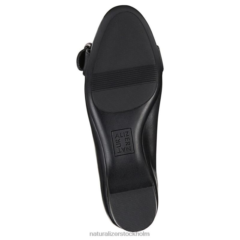 polly platt svart läder 444DB530 lägenheter | Naturalizer kvinnor