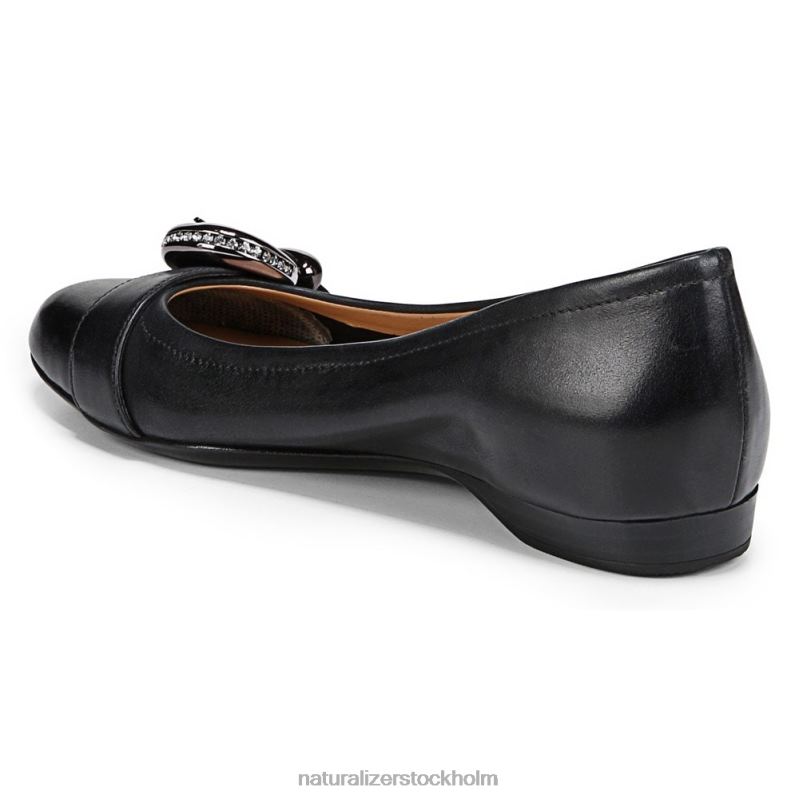 polly platt svart läder 444DB530 lägenheter | Naturalizer kvinnor