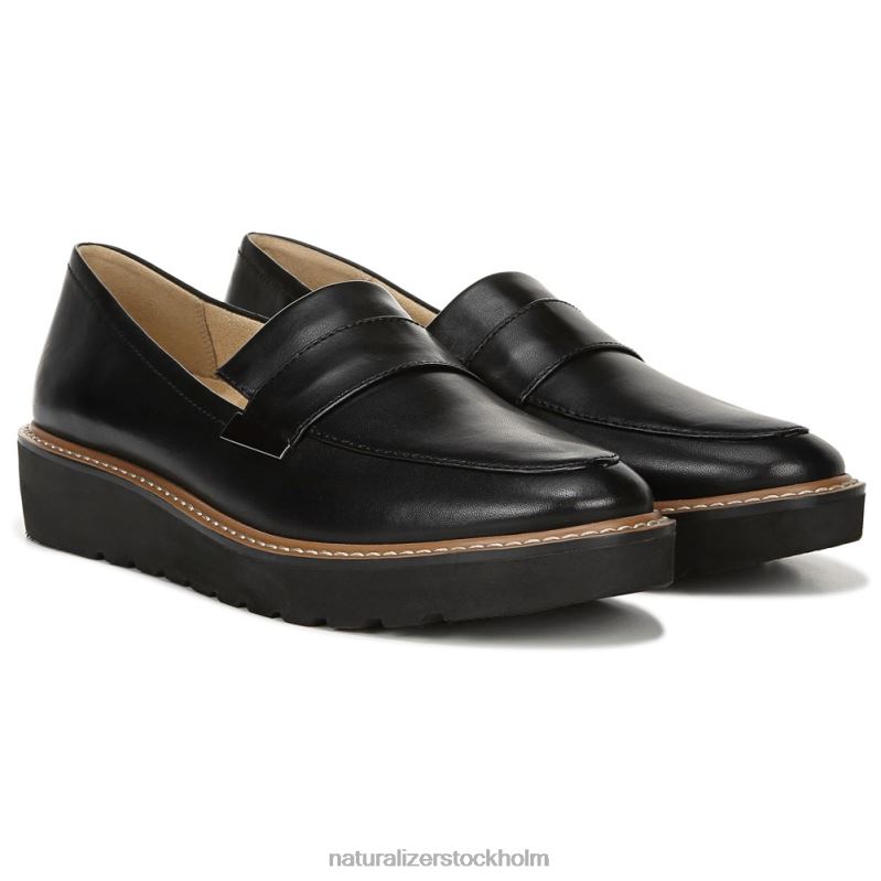adilin loafer svart läder 444DB168 loafers | Naturalizer kvinnor