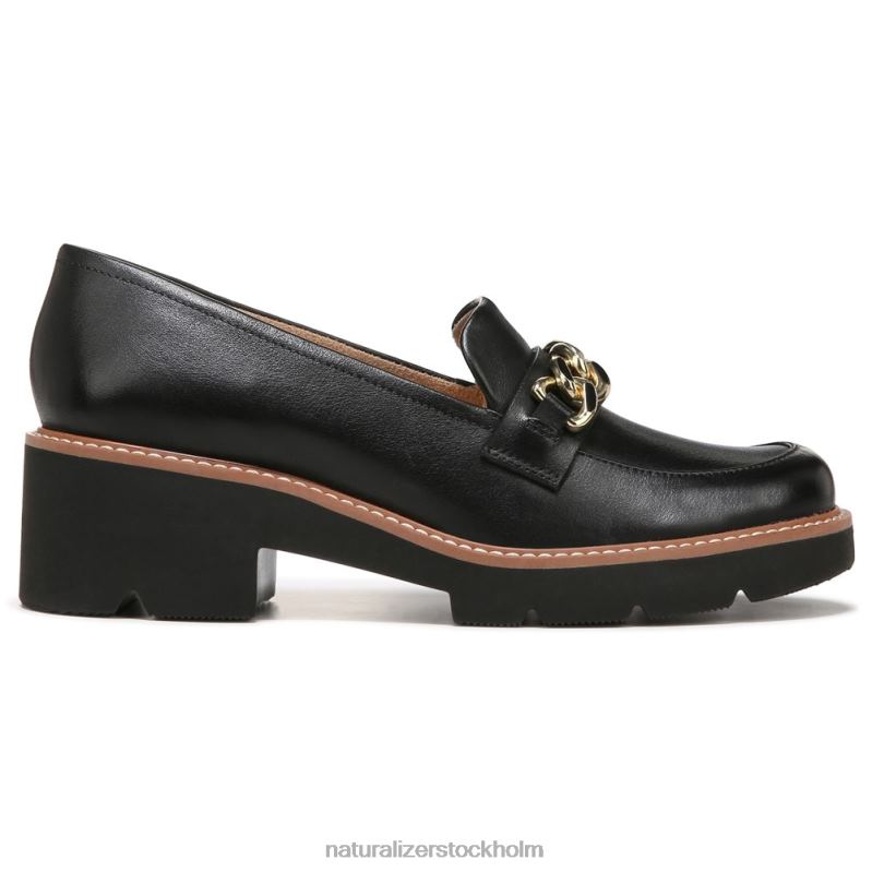 desi loafer svart läder 444DB152 loafers | Naturalizer kvinnor