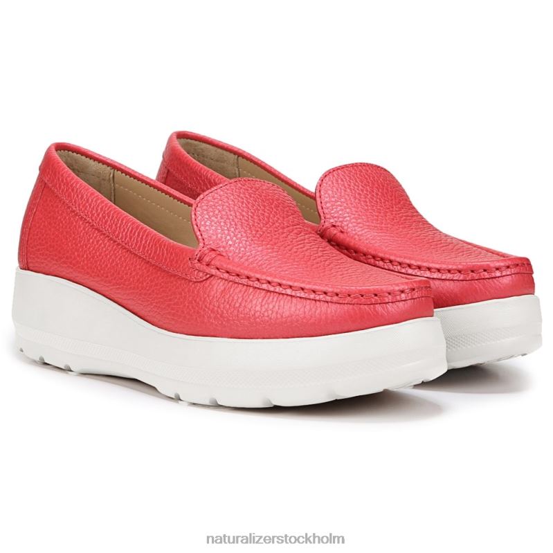 luanna loafer rött läder 444DB41 loafers | Naturalizer kvinnor