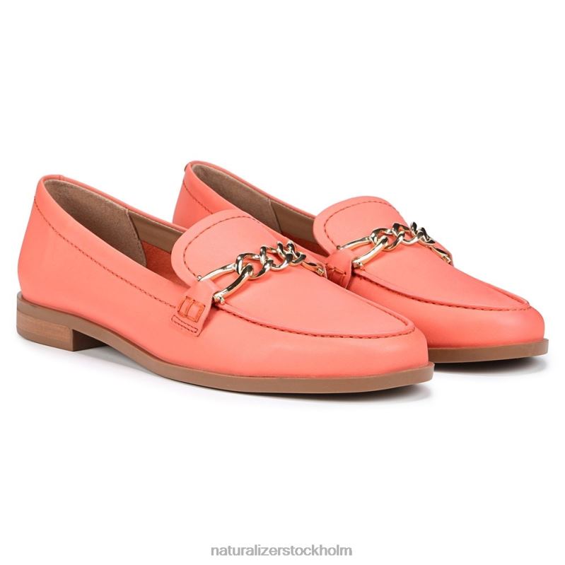 sawyer loafer korall persika läder 444DB404 loafers | Naturalizer kvinnor