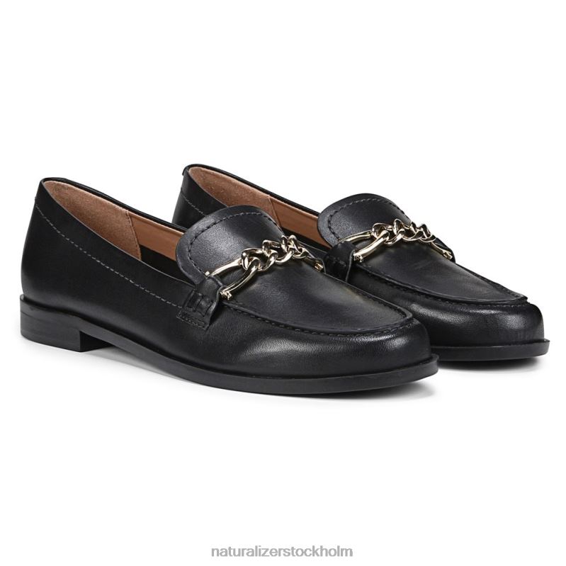 sawyer loafer svart läder 444DB401 loafers | Naturalizer kvinnor