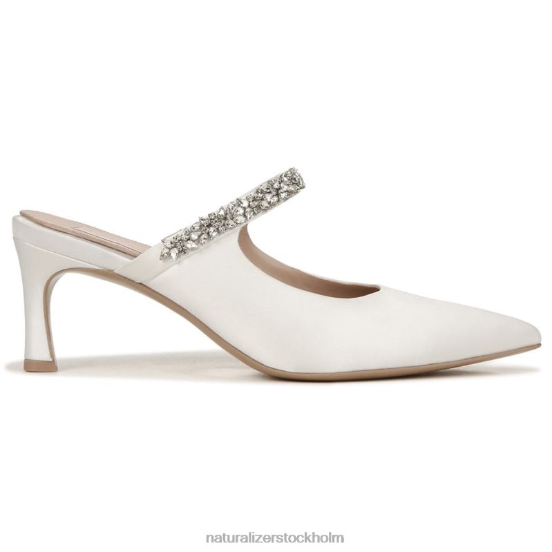 kärlek klänning mule sidenvitt tyg 444DB316 mulor | Naturalizer kvinnor