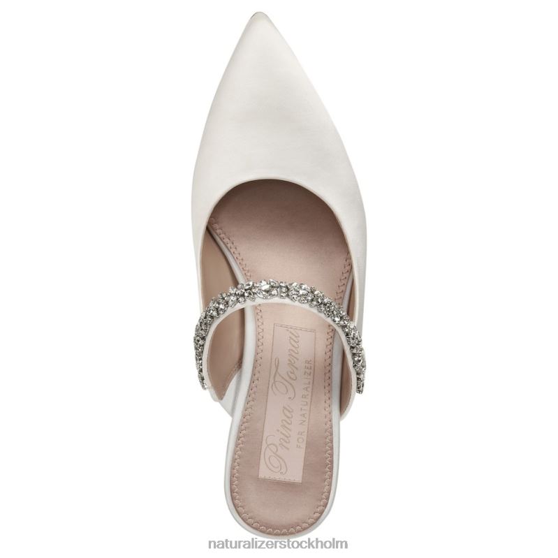 kärlek klänning mule sidenvitt tyg 444DB316 mulor | Naturalizer kvinnor