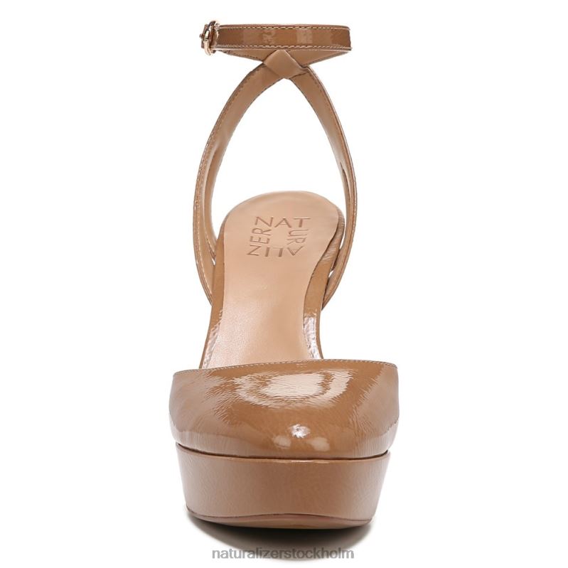 clarice pump med ankelrem café brunt patent 444DB173 pumpar | Naturalizer kvinnor