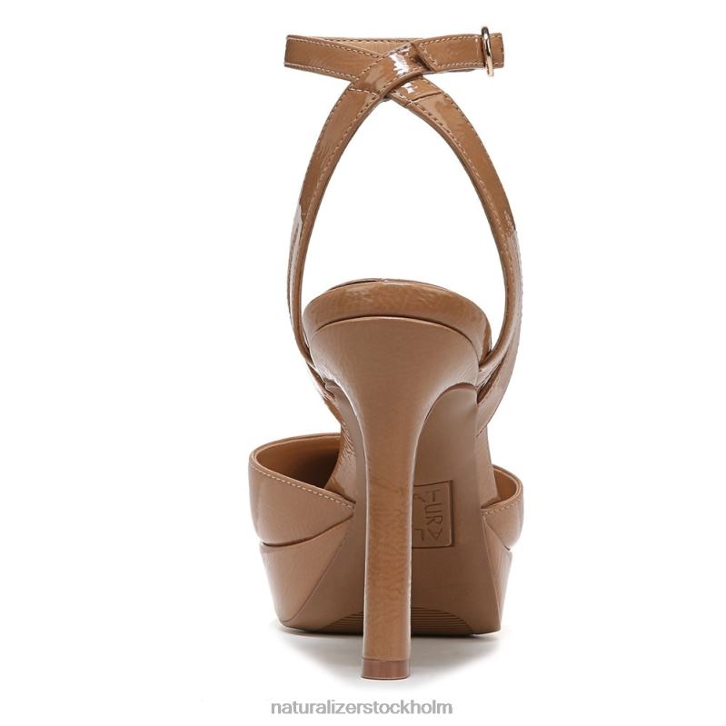 clarice pump med ankelrem café brunt patent 444DB173 pumpar | Naturalizer kvinnor