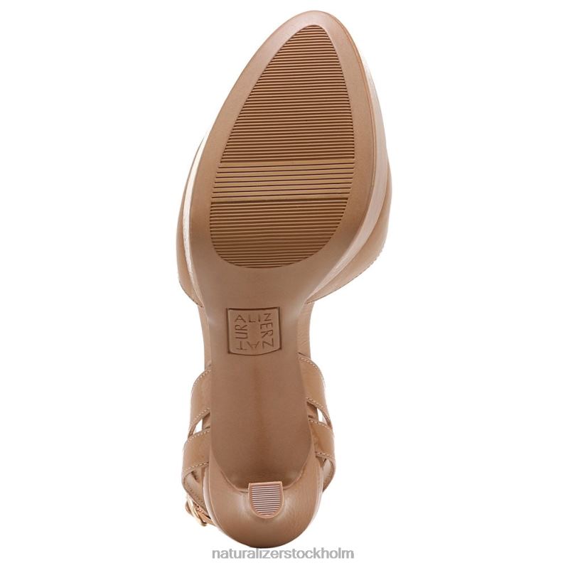 clarice pump med ankelrem café brunt patent 444DB173 pumpar | Naturalizer kvinnor
