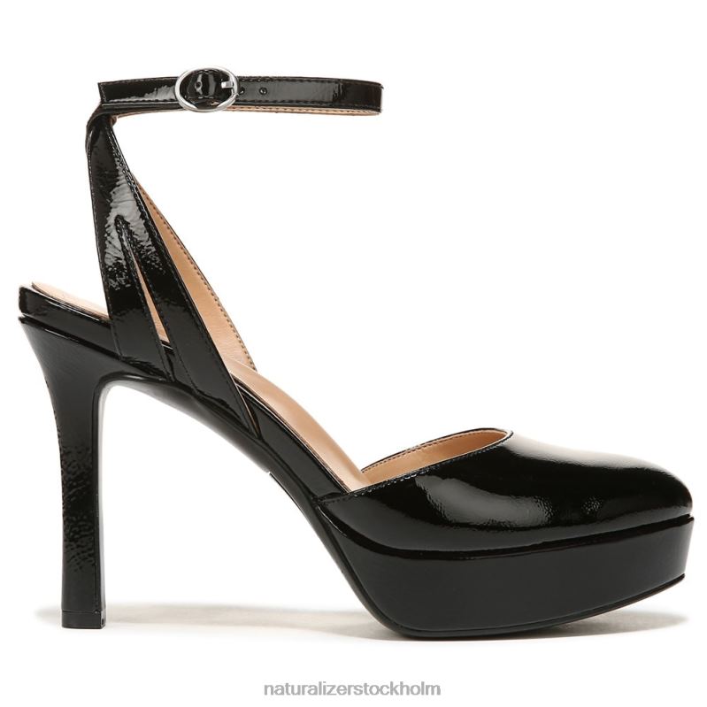 clarice pump med ankelrem svart lack 444DB171 pumpar | Naturalizer kvinnor