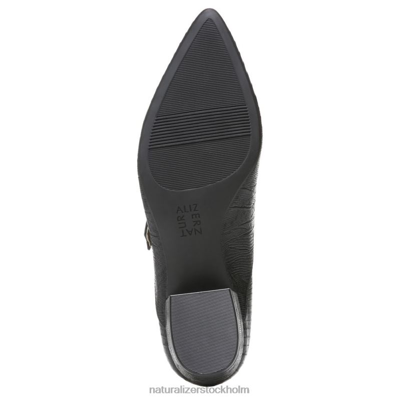 florencia mary jane svart ödla syntetisk 444DB587 pumpar | Naturalizer kvinnor