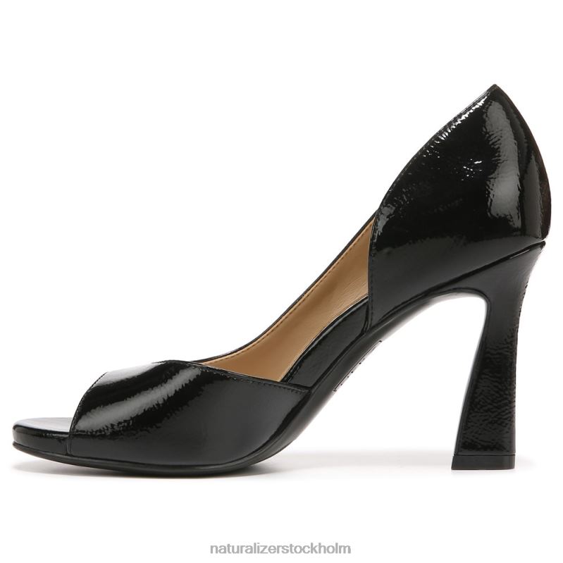 tålig peep toe pump svart lack 444DB538 pumpar | Naturalizer kvinnor