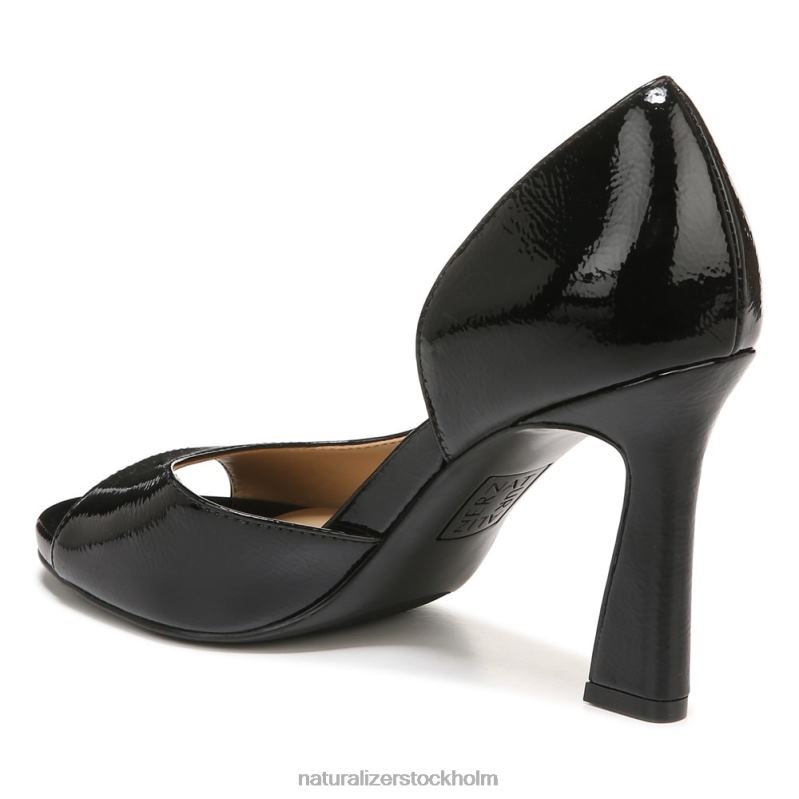 tålig peep toe pump svart lack 444DB538 pumpar | Naturalizer kvinnor