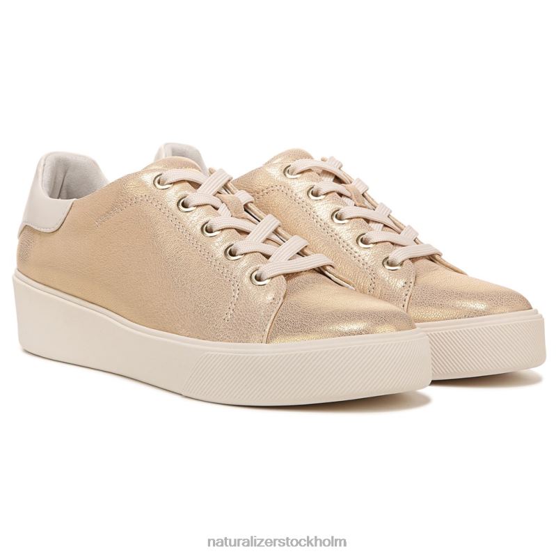 morrison 2.0 sneaker med snörning guld läder 444DB94 sneakers | Naturalizer kvinnor