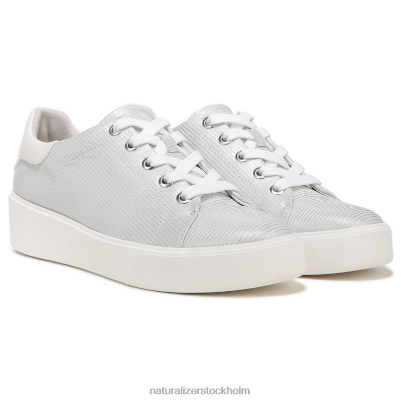 morrison 2.0 sneaker med snörning silver läder 444DB93 sneakers | Naturalizer kvinnor
