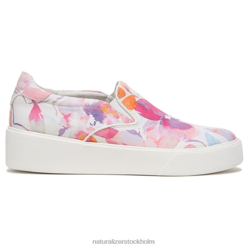 marianne 2.0 slip on sneaker vitt/rosa blommigt tyg 444DB354 sneakers | Naturalizer kvinnor