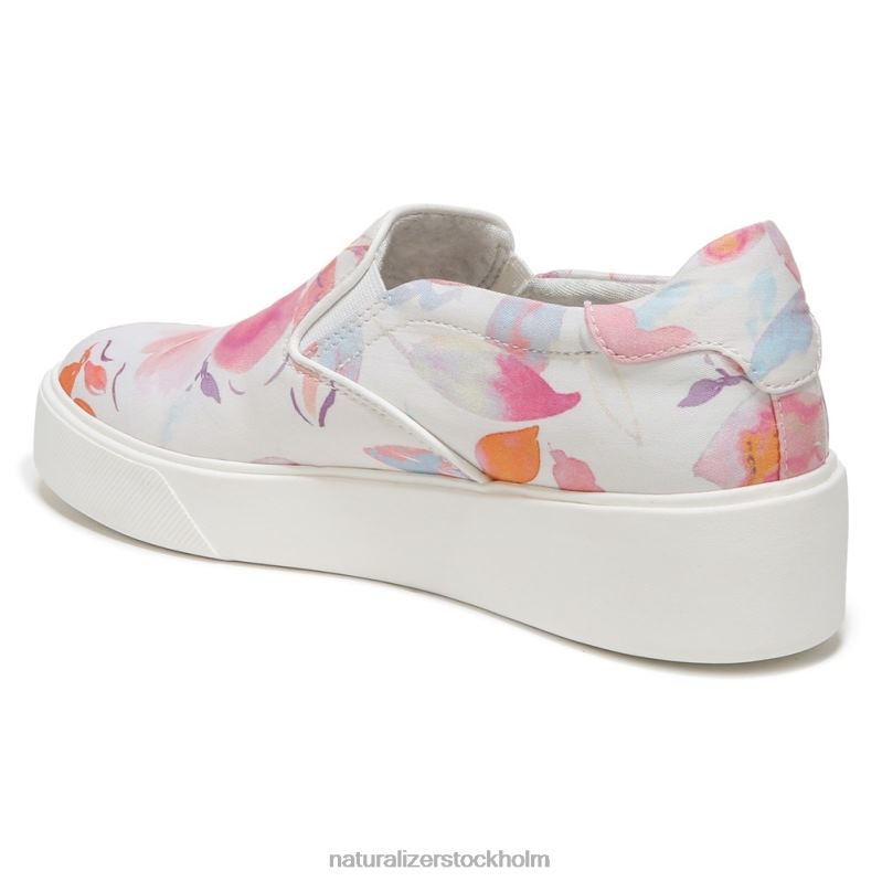 marianne 2.0 slip on sneaker vitt/rosa blommigt tyg 444DB354 sneakers | Naturalizer kvinnor