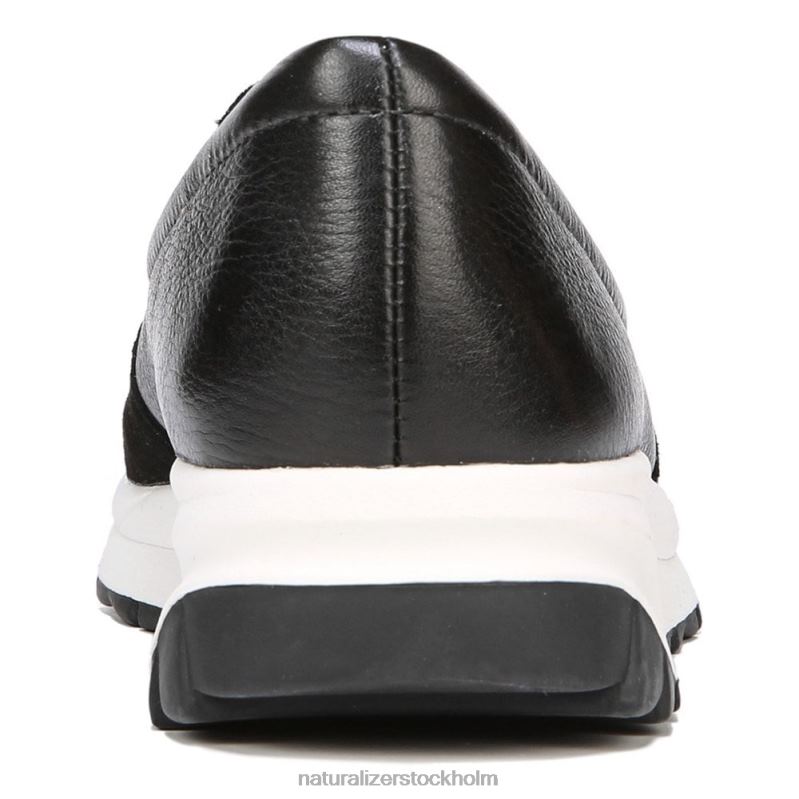 selah slip on sneaker svart mocka/läder 444DB350 sneakers | Naturalizer kvinnor