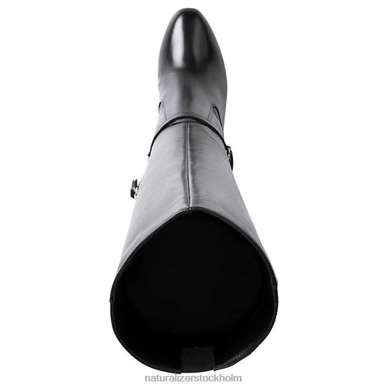 Henny knähög stövel svart läder 444DB627 stövlar | Naturalizer kvinnor