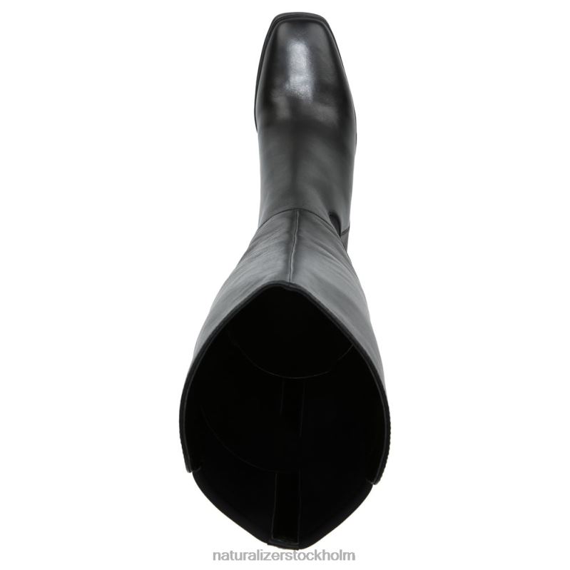axel vattentät knähög stövel svart läder/tyg 444DB249 stövlar | Naturalizer kvinnor