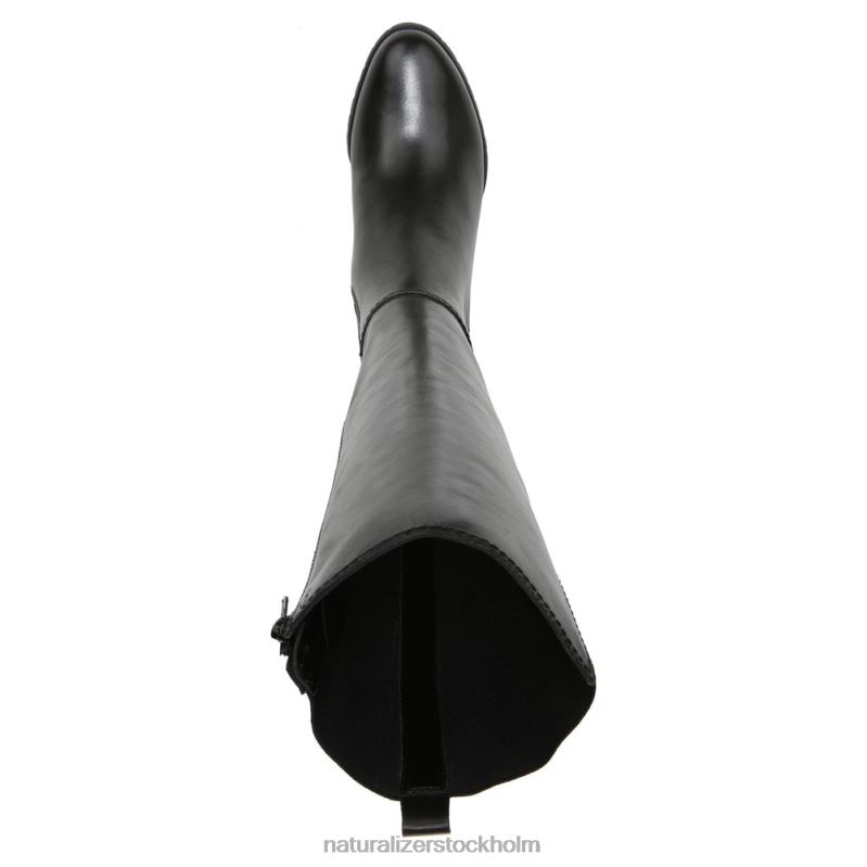 brent bred vadknähög stövel svart läder 444DB228 stövlar | Naturalizer kvinnor